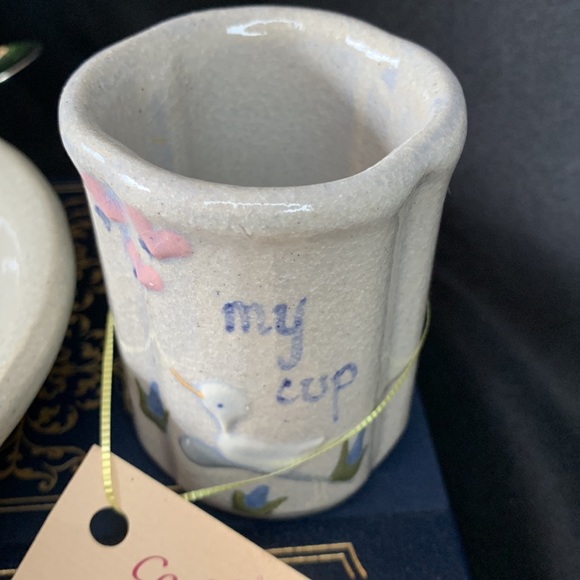 VTG 1990 Mountaine Meadow Potterie “Puddle Ducks” first plate, cup & spoon set - Picture 4 of 14